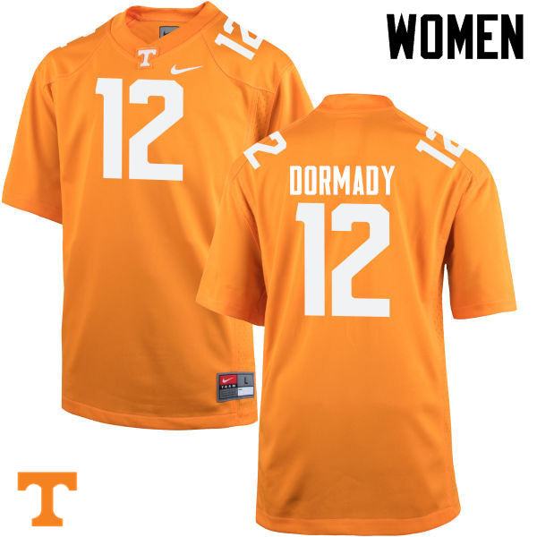 Women #12 Quinten Dormady Tennessee Volunteers College Football Jerseys-Orange